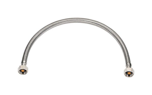 Homewerks 1/2 in. FIP X 1/2 in. D FIP 16 in. Braided Stainless Steel Faucet Supply Line