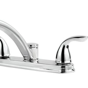 Pfister Delton Two Handle Chrome Kitchen Faucet Side Sprayer Included