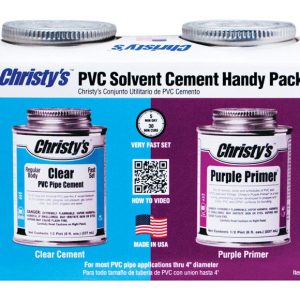 Christy's Handy Pack Clear/Purple Primer and Cement For CPVC/PVC 2 oz
