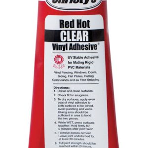 Christy's Red Hot Clear Adhesive and Sealant For PVC/Vinyl 1.5 oz