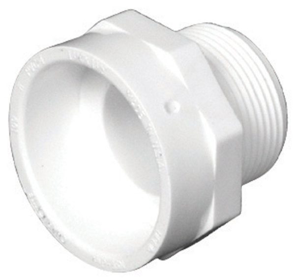 Charlotte Pipe 4 in. Hub X 4 in. D MPT PVC Pipe Adapter