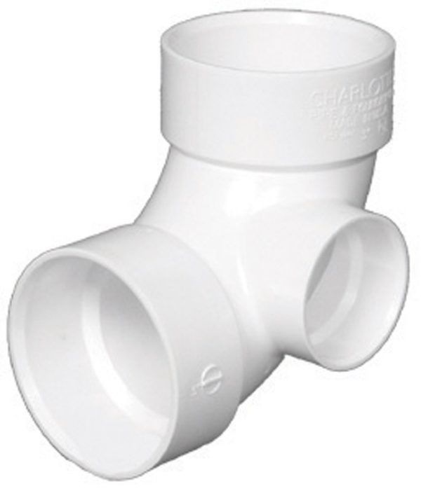 Charlotte Pipe Schedule 40 3 in. Hub X 3 in. D Hub PVC 90 Degree Elbow