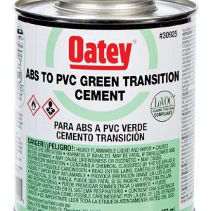 Oatey Green Transition Cement For ABS/PVC 16 oz