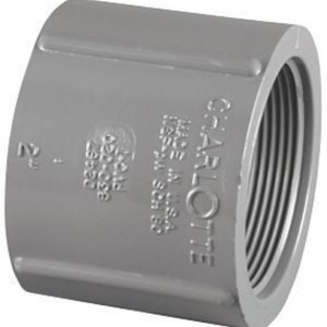 Charlotte Pipe Schedule 80 1/2 in. FPT X 1/2 in. D FPT PVC Coupling