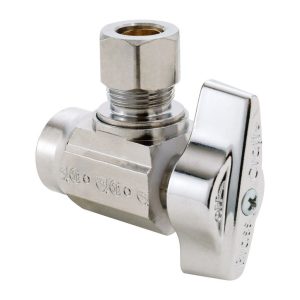 BrassCraft 1/2 in. CTS X 3/8 in. CTS Brass Shut-Off Valve