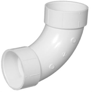 Charlotte Pipe Schedule 40 6 in. Hub X 6 in. D Hub PVC Long Sweep Elbow