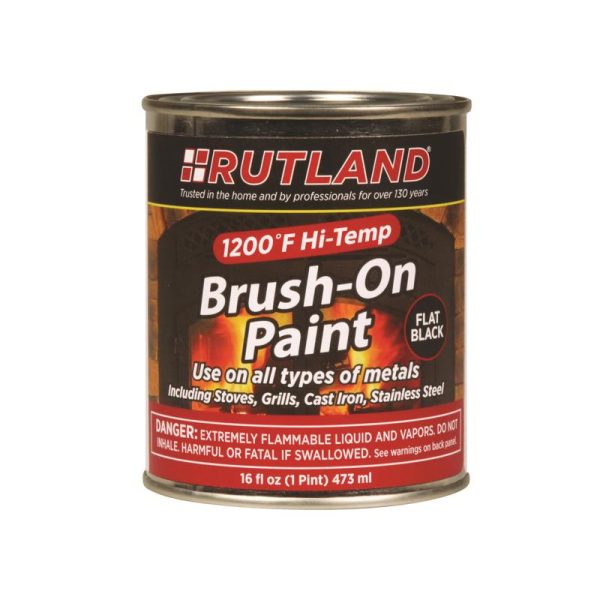 Rutland Black High Heat Paint 16 oz