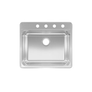 Franke Kindred Stainless Steel Top Mount 25 in. W X 22 in. L One Bowl Kitchen Sink