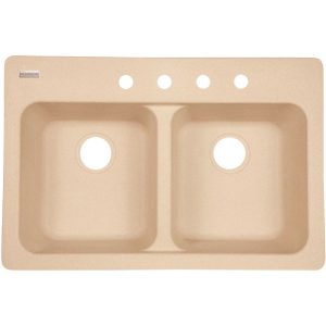 Franke Kindred Tectonite Dual Mount 33 in. W X 22 in. L Two Bowls Kitchen Sink