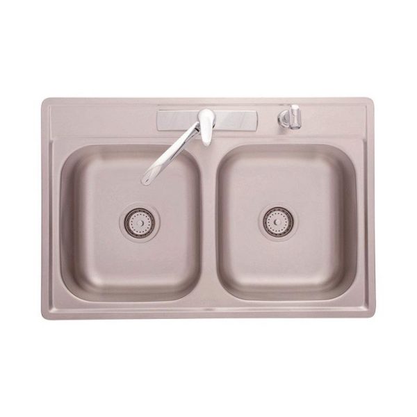 Franke Kindred Stainless Steel Top Mount 33 in. W X 22 in. L Two Bowls Kitchen Sink