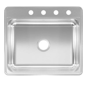 Franke Kindred Stainless Steel Top Mount 25 in. W X 22 in. L One Bowl Kitchen Sink