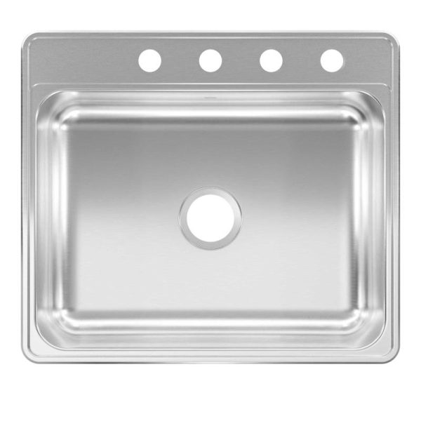 Franke Kindred Stainless Steel Top Mount 25 in. W X 22 in. L One Bowl Kitchen Sink