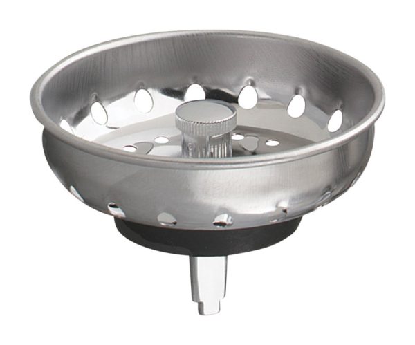 Plumb Pak Keeney 3-1/2 in. D Stainless Steel Replacement Strainer Basket Black/Silver