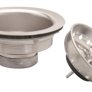Plumb Pak Chrome Plastic/Stainless Steel Sink Strainer