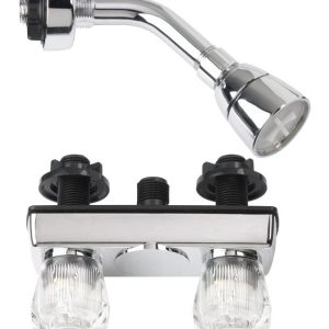 American Brass Celcon 2-Handle Chrome Plated Shower Kit