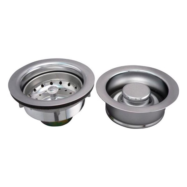 Keeney 3-1/2 in. Chrome Brass Strainer Assembly and Disposal Flange Set