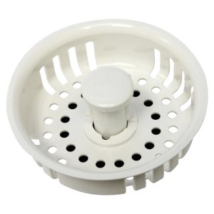 Plumb Pak Keeney 3-1/2 in. D Plastic Strainer Basket White