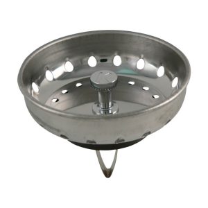 Plumb Pak 3-1/2 in. D Brushed Stainless Steel Strainer Basket Silver