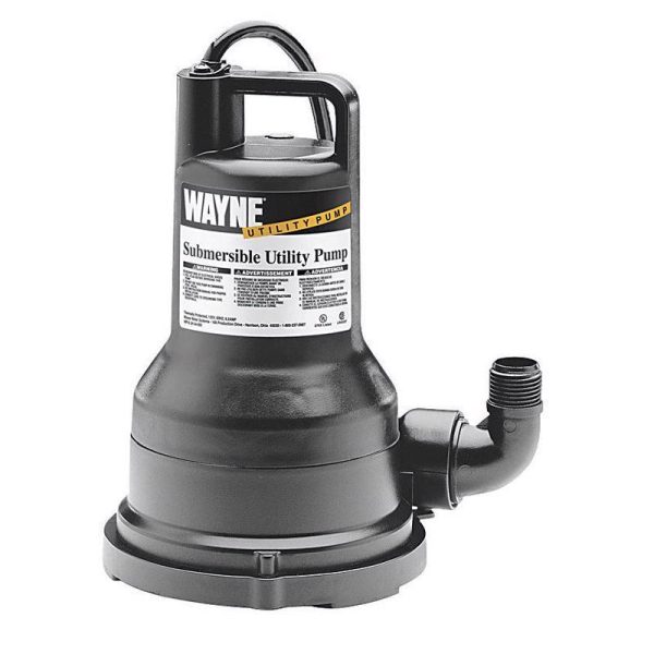 Wayne 1/5 HP 2050 gph Thermoplastic Switchless Switch Bottom AC Submersible Utility Pump