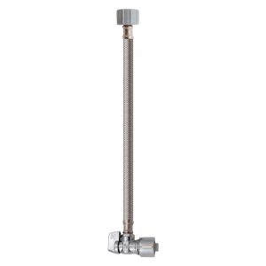 Keeney Quick Lock 1/2 in. Push in. X 1/2 in. D Push 20 in. Stainless Steel Toilet Supply Line