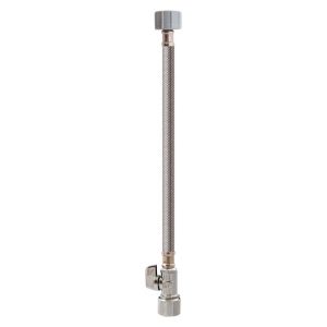 Keeney Quick Lock 1/2 in. Push in. X 1/2 in. D Push 20 in. Stainless Steel Toilet Supply Line