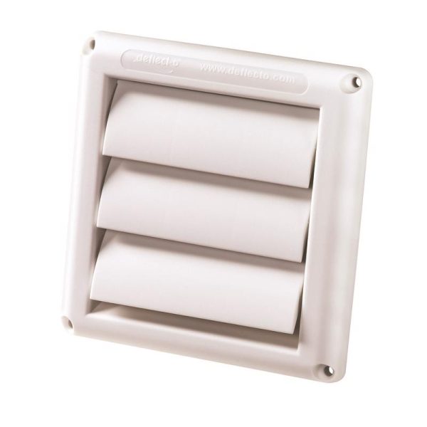 Deflect-O Jordan 4.75 in. L X 4 in. D White Plastic Dryer Vent Cover