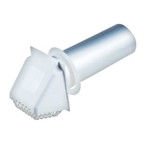 Deflect-O Jordan 11 in. L X 4 in. D Silver/White Aluminum Vent Dryer Hood