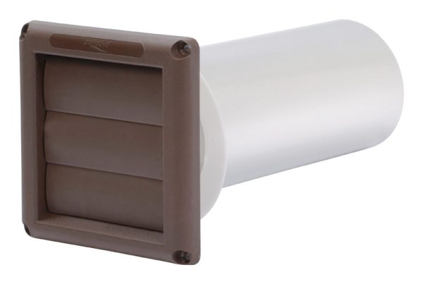 Deflect-O 11.38 in. L X 4 in. D Brown Aluminum Vent Dryer Hood