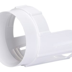 Deflect-O 5.63 in. L X 4 in. D White Aluminum Duct Connector Plus Protector
