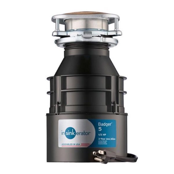 InSinkErator Badger 1/2 HP Continuous Feed Garbage Disposal with Power Cord