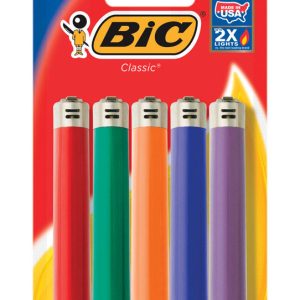 BIC Classic Butane Lighter 5 pk
