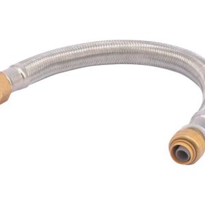 SharkBite 1/2 in. Push Fit X 3/4 in. D FIP 15 in. Stainless Steel Water Heater Supply Connector
