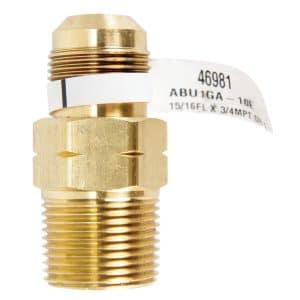 JMF Company 15/16 in. Flare X 3/4 in. D Male Brass Gas Adapter