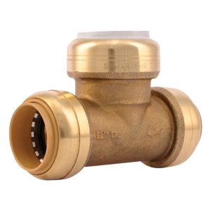 SharkBite Push to Connect 1 in. CTS X 1 in. D CTS Brass Slip Tee