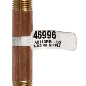 JMF Company 1/4 in. MPT X 1/4 in. D MPT Brass Nipple 3 in. L