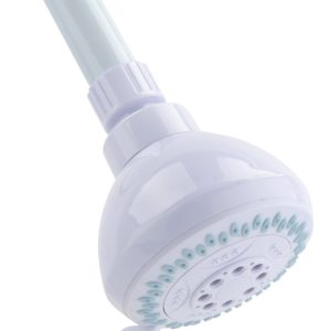 Oakbrook White PVC 3 settings Wallmount Showerhead 1.8 gpm