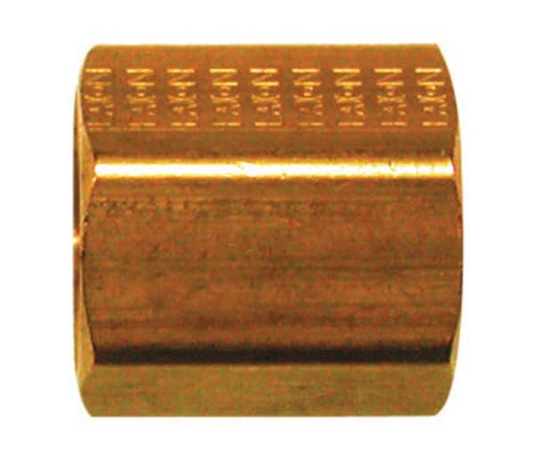 JMF Company 1/4 in. Flare X 1/4 in. D Flare Yellow Brass Inverted Union