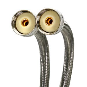 Fluidmaster 3/4 in. Hose Thread X 3/4 in. D Hose Thread 60 in. Braided Stainless Steel Washing Machi
