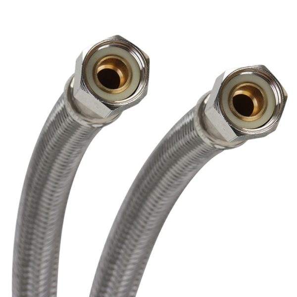 Fluidmaster 3/8 in. Compression X 3/8 in. D Compression 48 in. Braided Stainless Steel Dishwasher Su