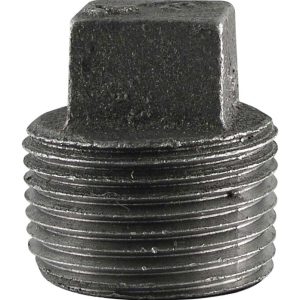 Pipe Decor 3/8 in. MIP X 3/8 in. D MIP Black Malleable Iron Plug