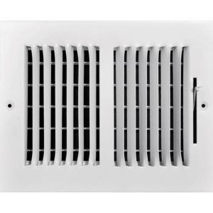 Tru Aire 4 in. H X 8 in. W 2-Way Powder Coat White Steel Wall/Ceiling Register