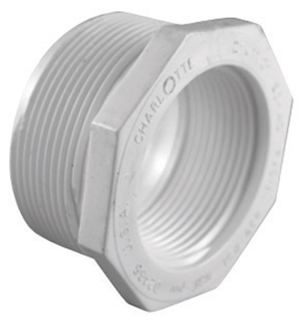 Charlotte Pipe Schedule 40 1 in. MPT X 3/4 in. D FPT PVC Reducing Bushing
