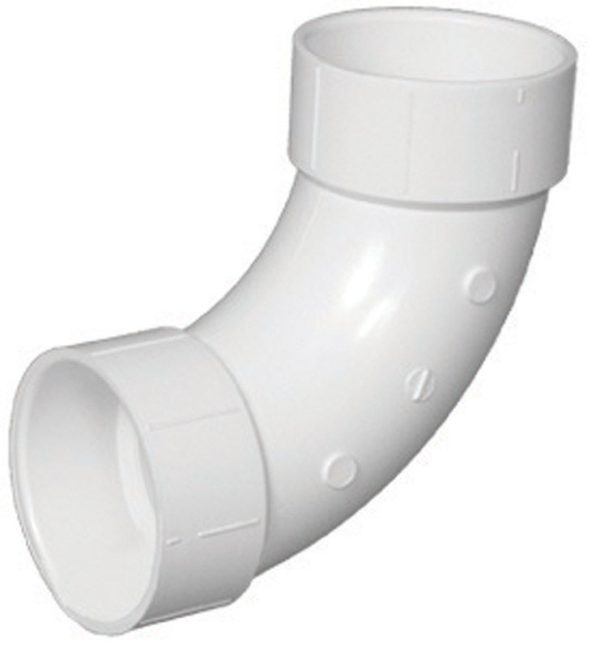 Charlotte Pipe Schedule 40 1-1/2 in. Hub X 1-1/2 in. D Hub PVC Elbow