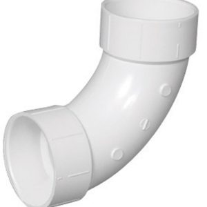 Charlotte Pipe Schedule 40 4 in. Hub X 4 in. D Hub PVC Long Sweep Elbow