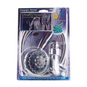 Whedon Rainbo Massage Chrome Plastic 7 settings Handheld Showerhead 2.5 gpm