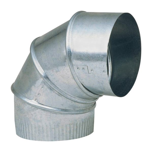 Imperial 6 in. D X 6 in. D Adjustable 90 deg Galvanized Steel Furnace Pipe Elbow