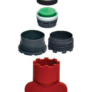 Danco Dual Thread 13/16 in.-27 and 55/64 in.-16 Black Aerator Adapter Set