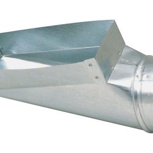Imperial 10 in. H X 6 in. W Silver Galvanized Steel Straight Center End Boot