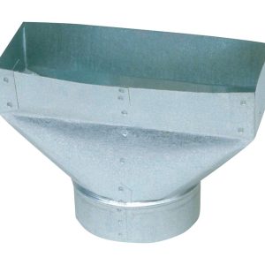 Imperial 12 in. H X 6 in. W Silver Galvanized Steel Register Boot
