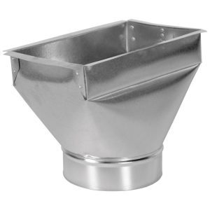 Imperial 10 in. H X 6 in. W Silver Galvanized Steel Register Boot